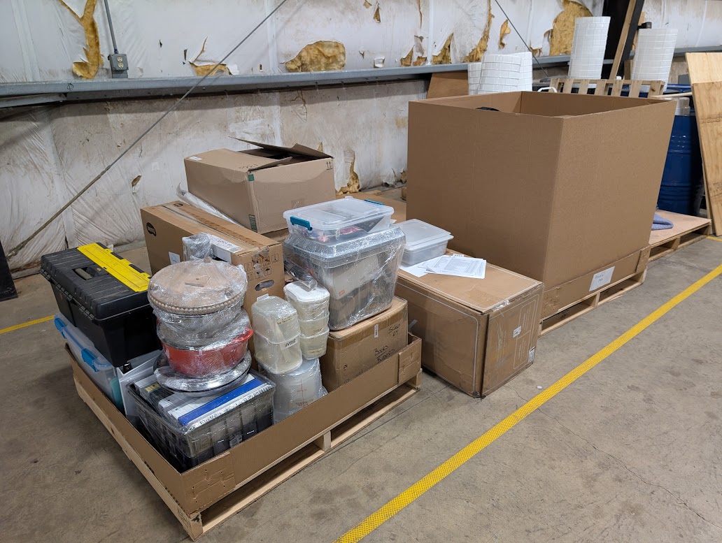 two shipping crates