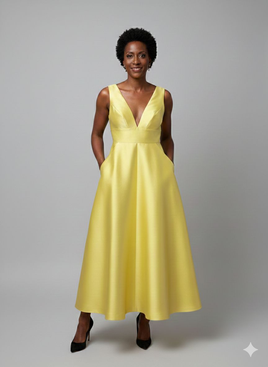 Vestido Mikado Zibeline 