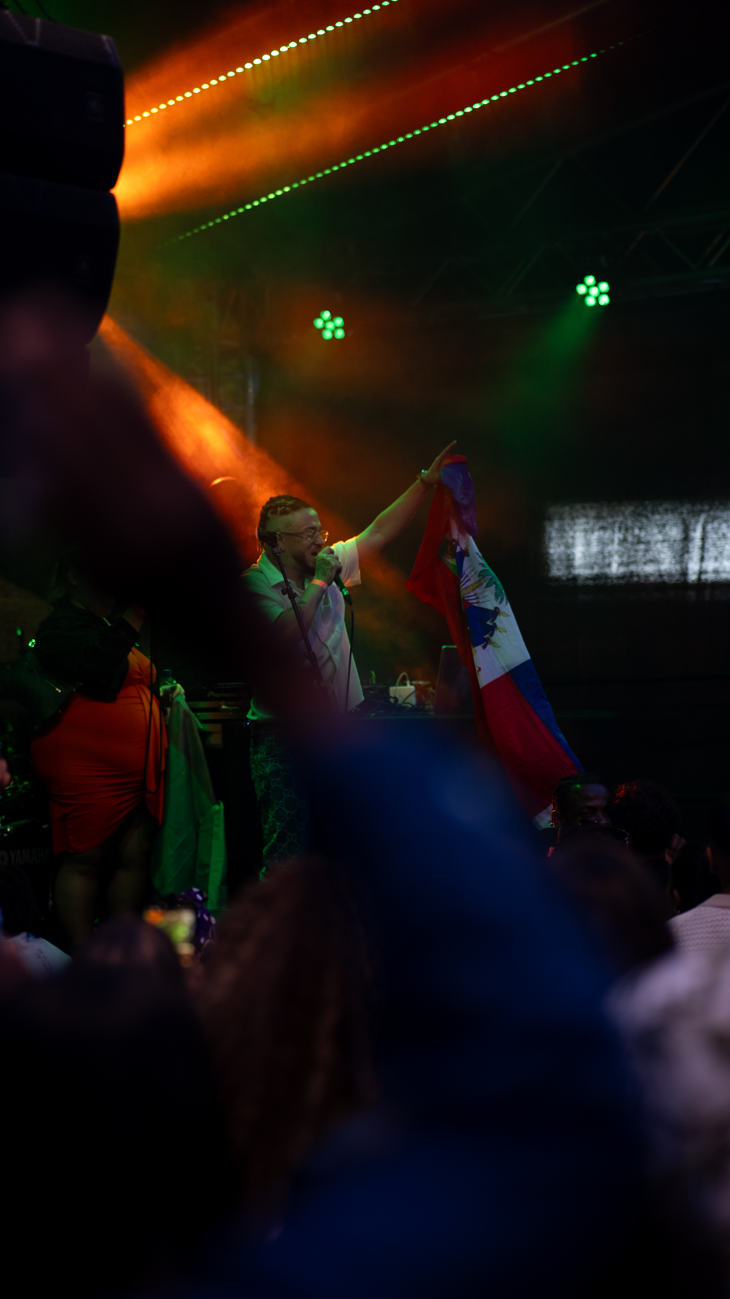 Singer and Flag