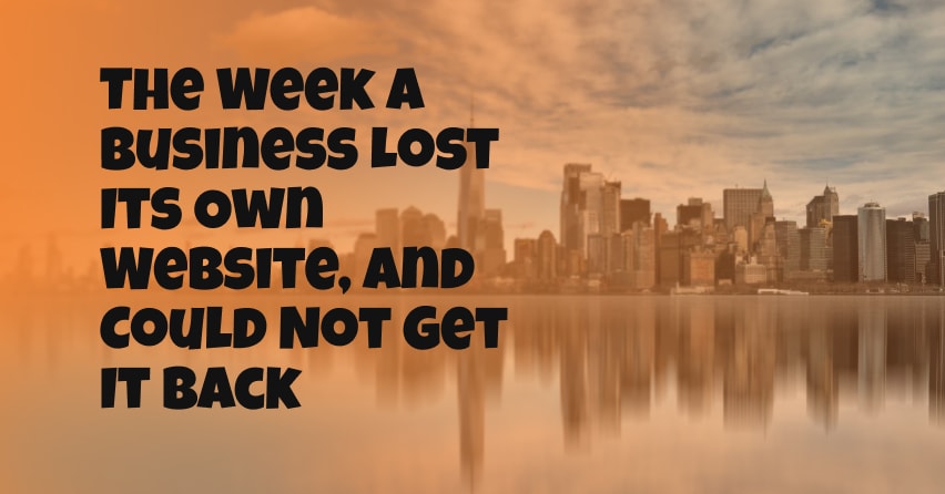 Who owns your website: a domain registration record showing the business as the registrant