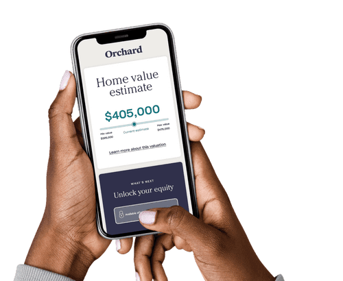 Orchard home value estimate on phone