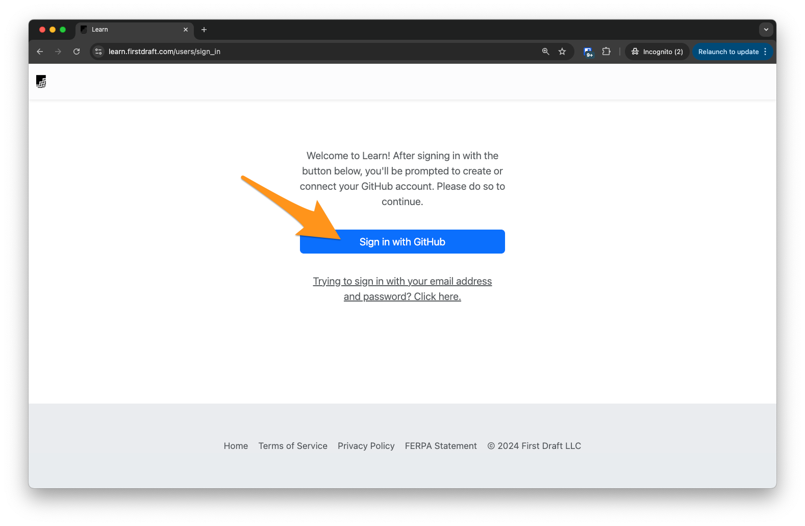 Sign up for Learn