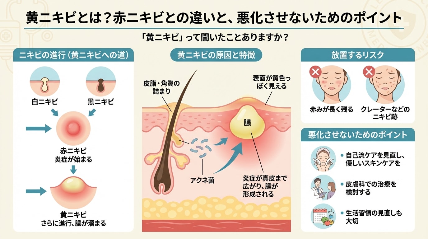 黄ニキビとは？赤ニキビとの違いと、悪化させないためのポイント | 美活部