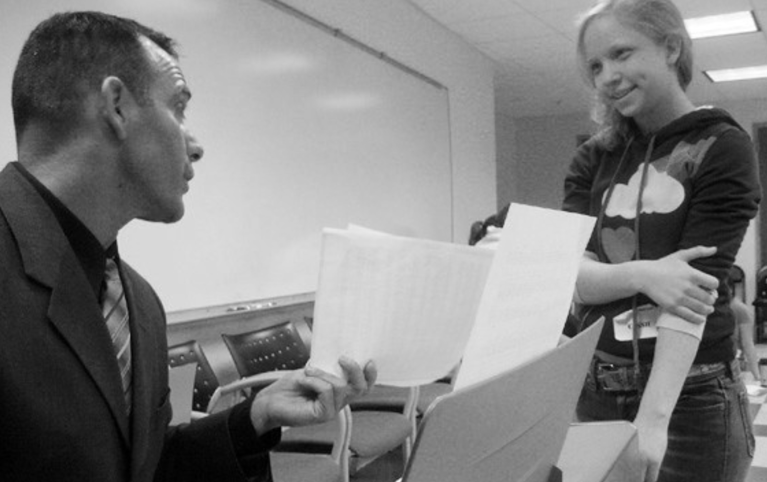Michael Lamb coaching a student one-on-one