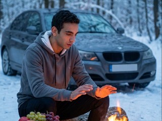 Campfire & BMW – برومبت الصور والتصميم احترافي