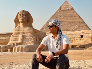 Giza Timeless Gaze – برومبت الصور والتصميم احترافي