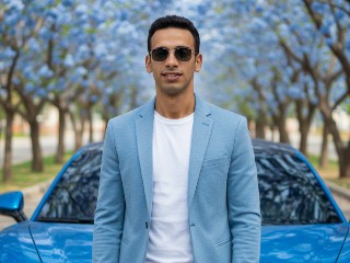 Blue Drive Confidence – برومبت الصور والتصميم احترافي