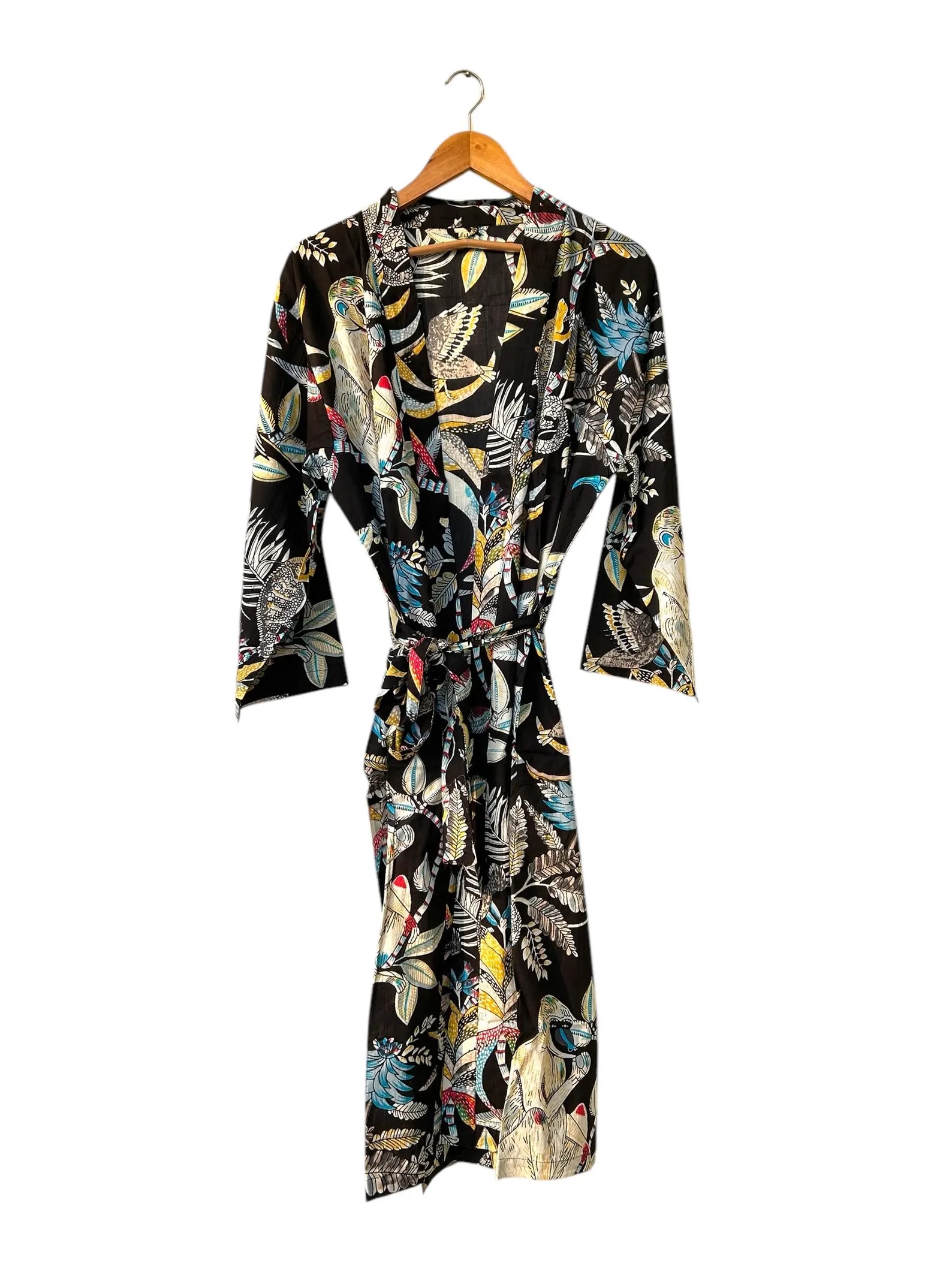 Black Cotton Gown & Dress for Women Odhvica detail view