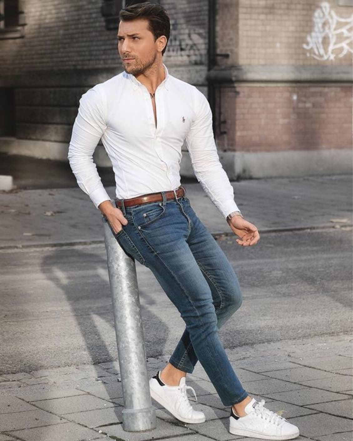 white shirt combination