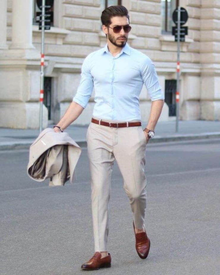 Light Blue Jeans Combination Outfit 