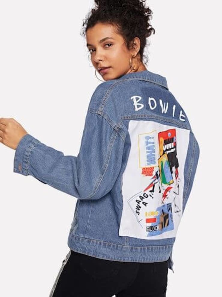 25 Denim Jacket With Print On The Back 