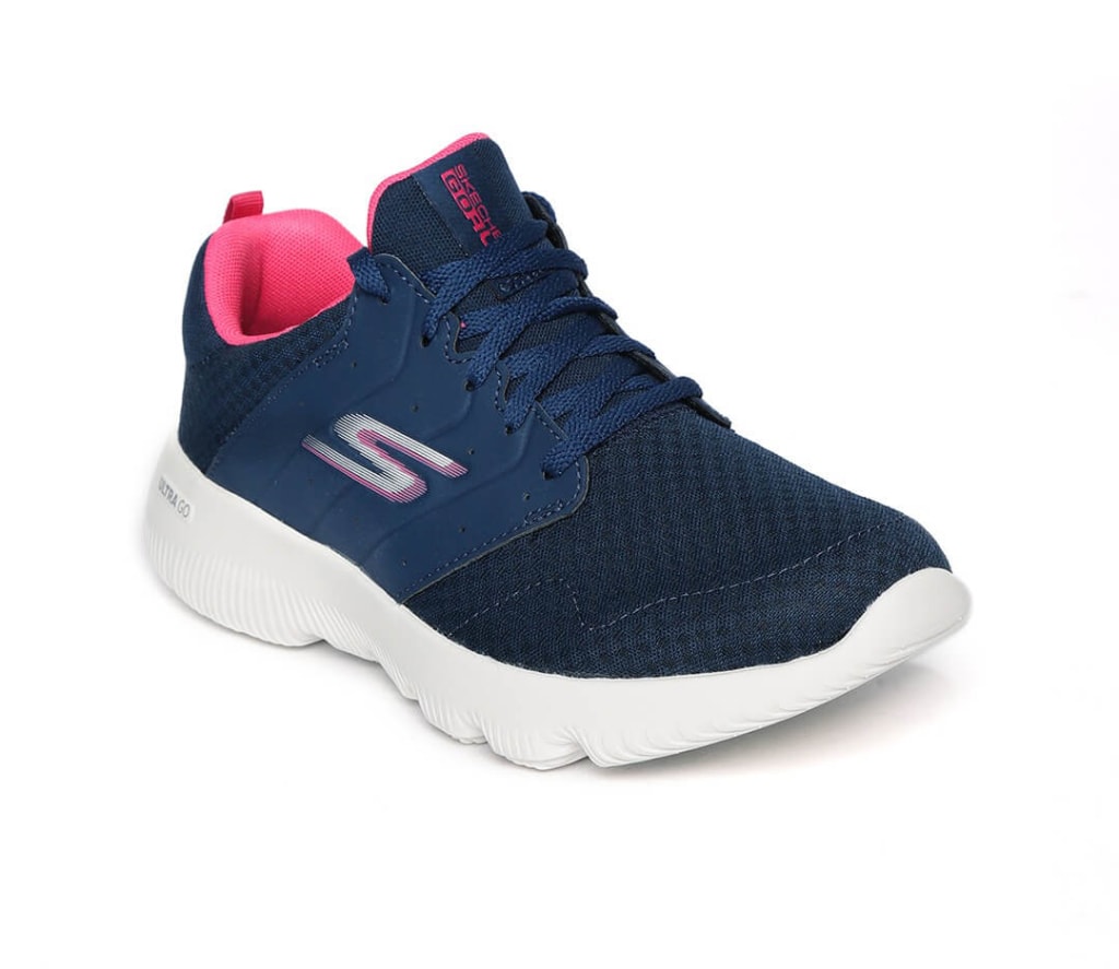 Skechers Blue Pink Workout Shoes Men