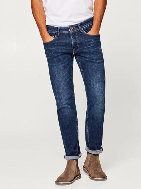 STRAIGHT FIT DENIM JEANS