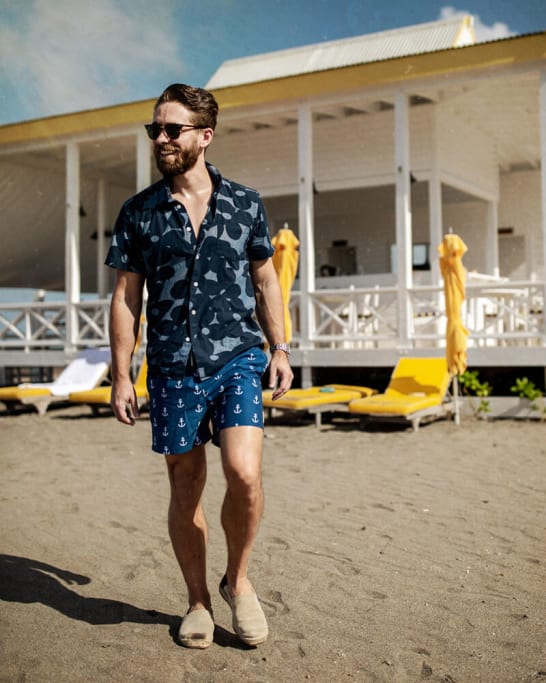 Beach Shirt And Shorts For Men's