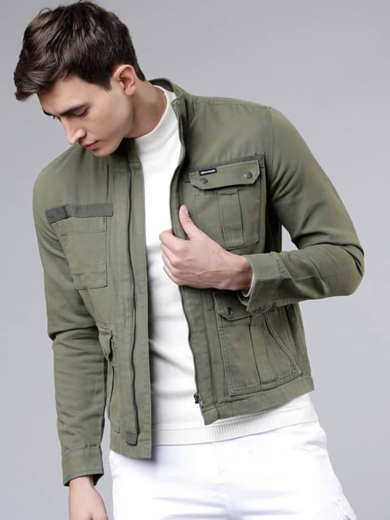 COTTON DENIM JACKET FOR MEN