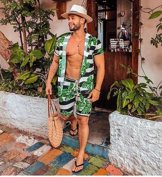 Matching Beach Shirt And Shorts