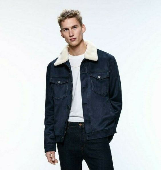 FAUX SUEDE JACKET | SUEDE JACKET MEN