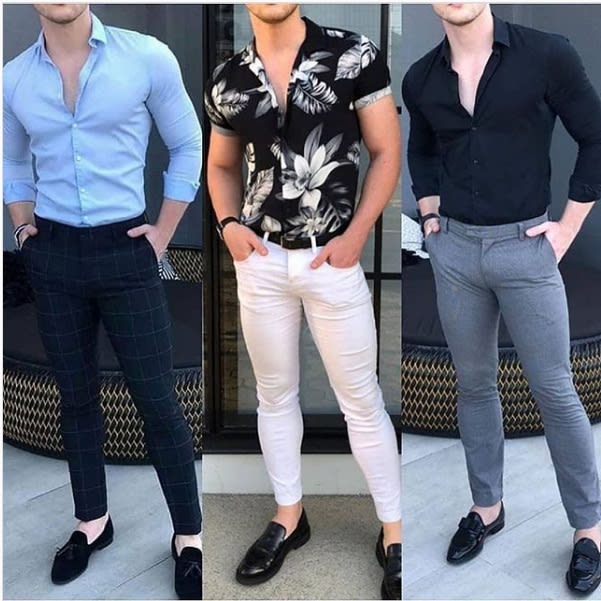 What shirt matches with black pants
