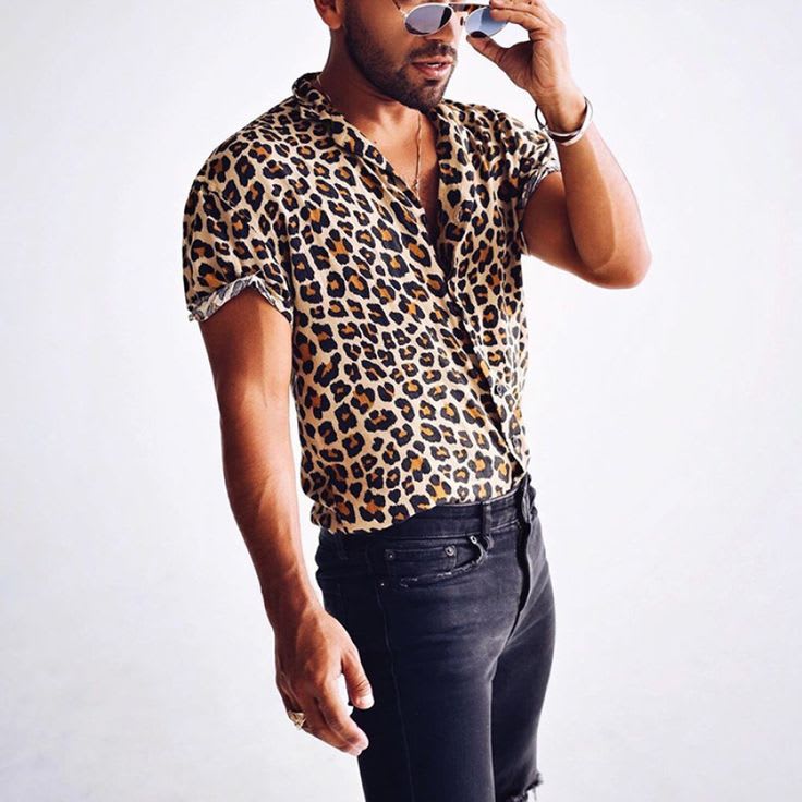 LEOPARD PRINT SHIRT FOR MEN