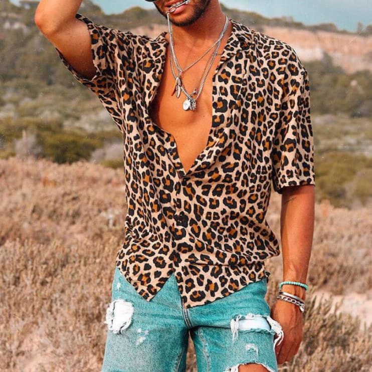 LEOPARD PRINT SHIRT FOR MEN