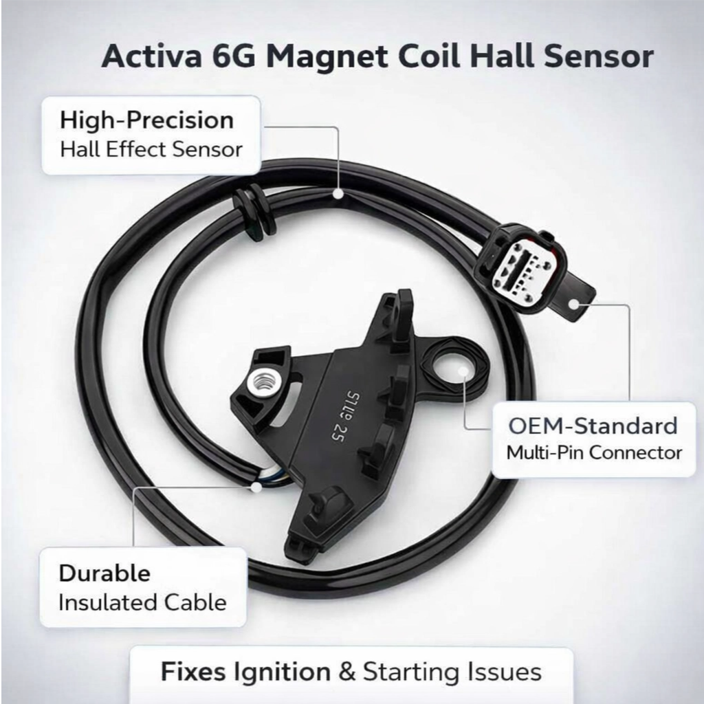 Activa 6G Magnet Coil Hall Sensor – black Scoket (Sensor Only) thumbnail 2