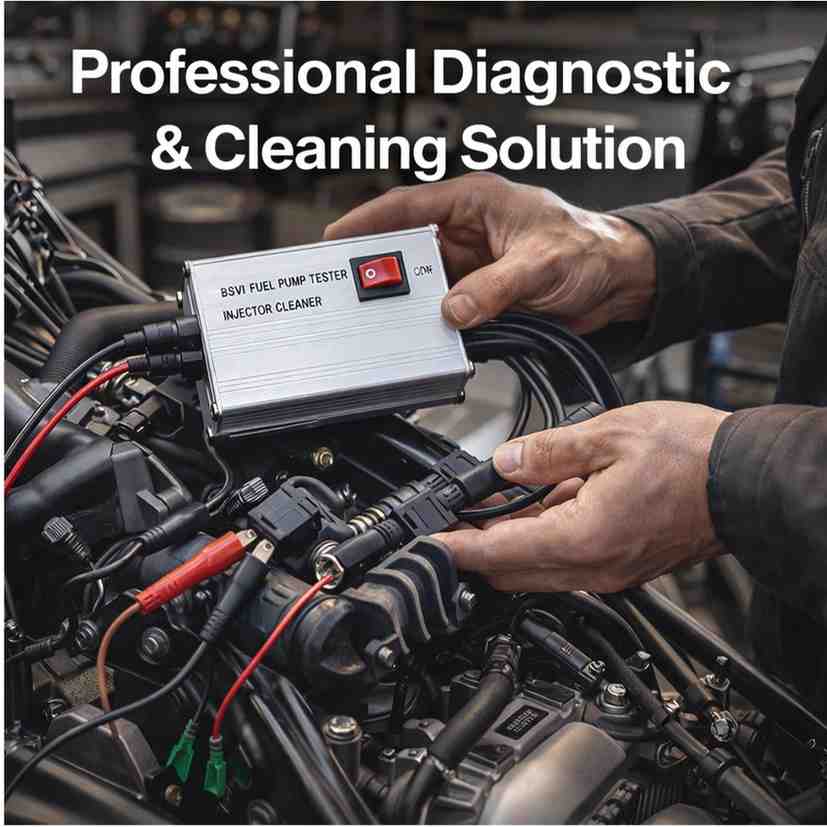 Universal BS6 Fuel Pump Pressure Tester & Injector Cleaner Machine (Multi-Connector Kit) thumbnail 3