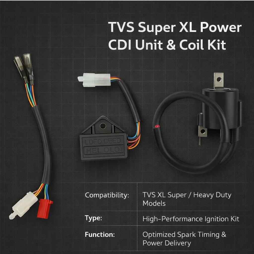TVS Super XL Heavy Duty Power CDI Unit & Coil - High Pick-Up, Best Mileage, Long Life thumbnail 3