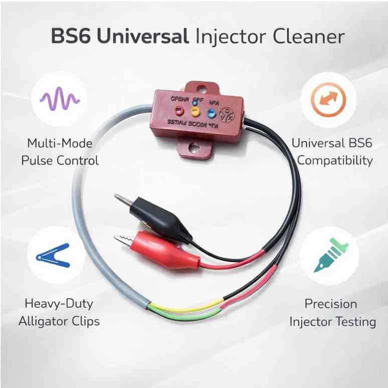Universal BS6 Fuel Injector Cleaner & Pulse Tester - Diagnostic Tool | MecSpot thumbnail 2