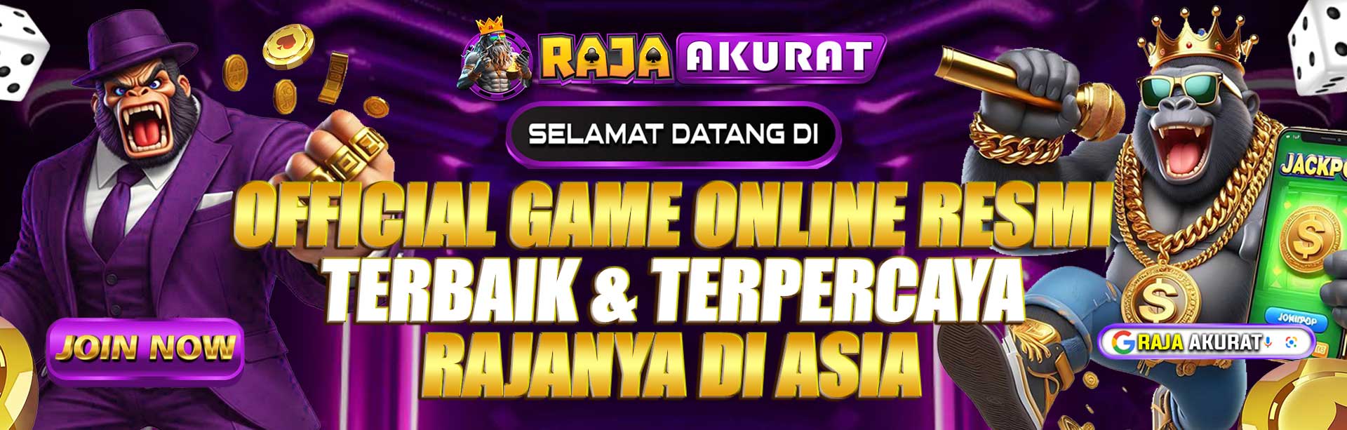 BANNER RAJAAKURAT: Official Game Online Resmi Terbaik & Terpercaya Rajanya Di Asia