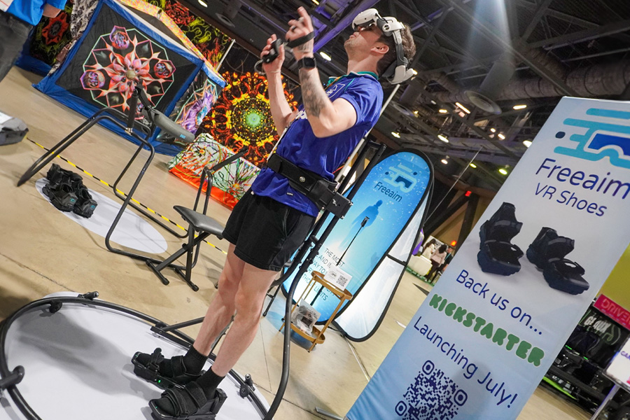 These VR shoes let me walk in place and control game movement — and somehow I didn’t fall flat on my face