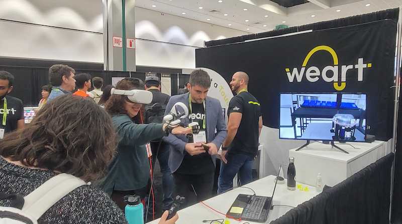 WEART haptics gloves at 50th SIGGRAPH Graphics & Immersive Conference 