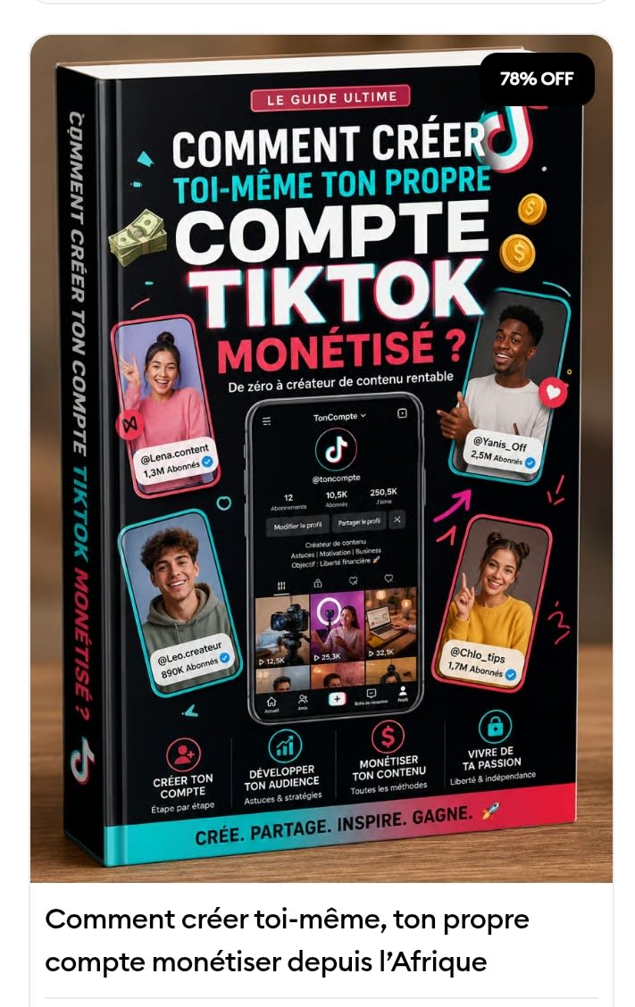 COMMENT CRÉER TOI-MÊME TON PROPRE COMPTE TIKTOK MONÉTISÉ