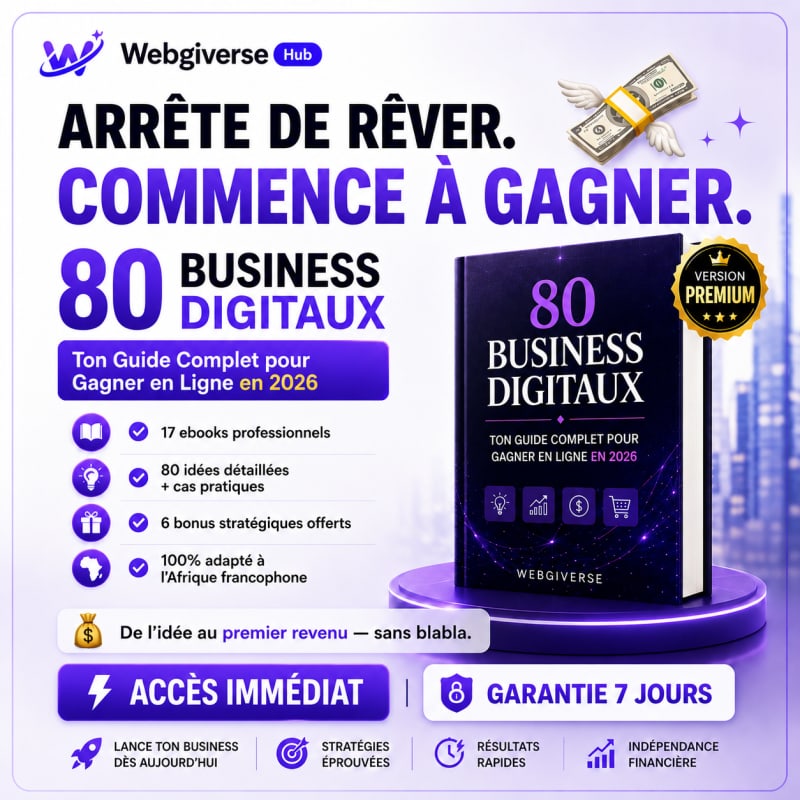 80 Idées de Business Digital — De Zéro à Ton Premier Revenu En Ligne