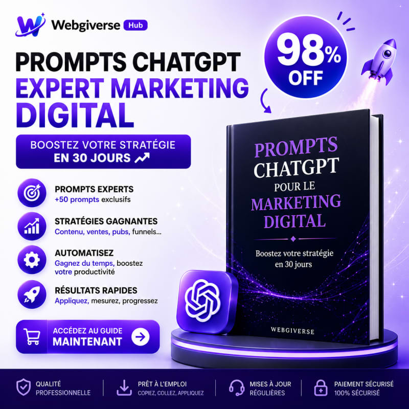 Découvre 100 Prompts ChatGPT Marketing : Crée Ton Contenu en 2x Moins de Temps
