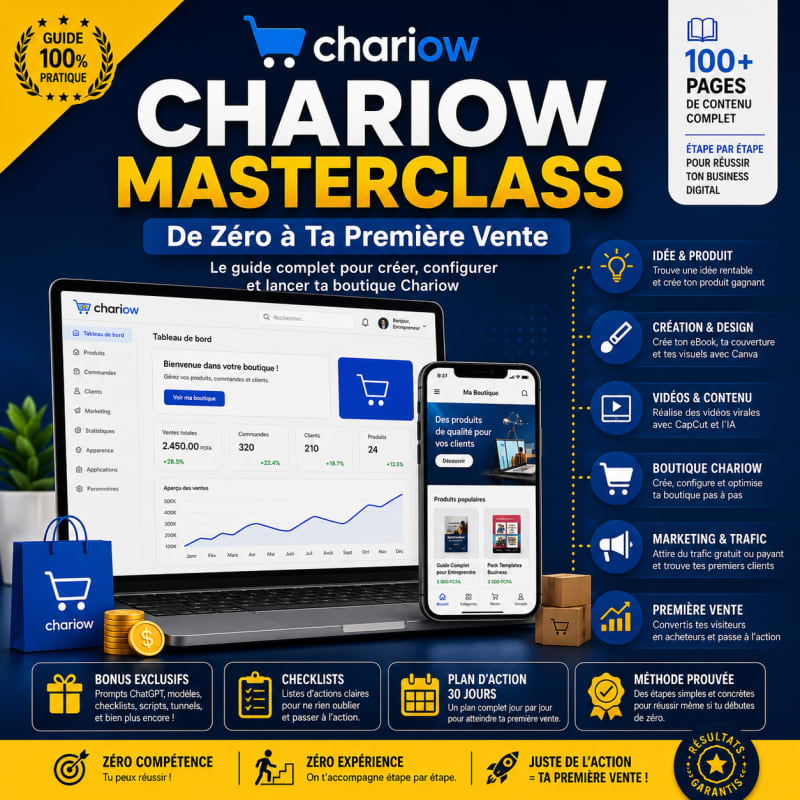 CHARIOW MASTERCLASS  De Zéro à Ta Première Vente