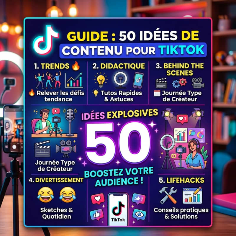 50 idées de contenus pour Tik Tok
