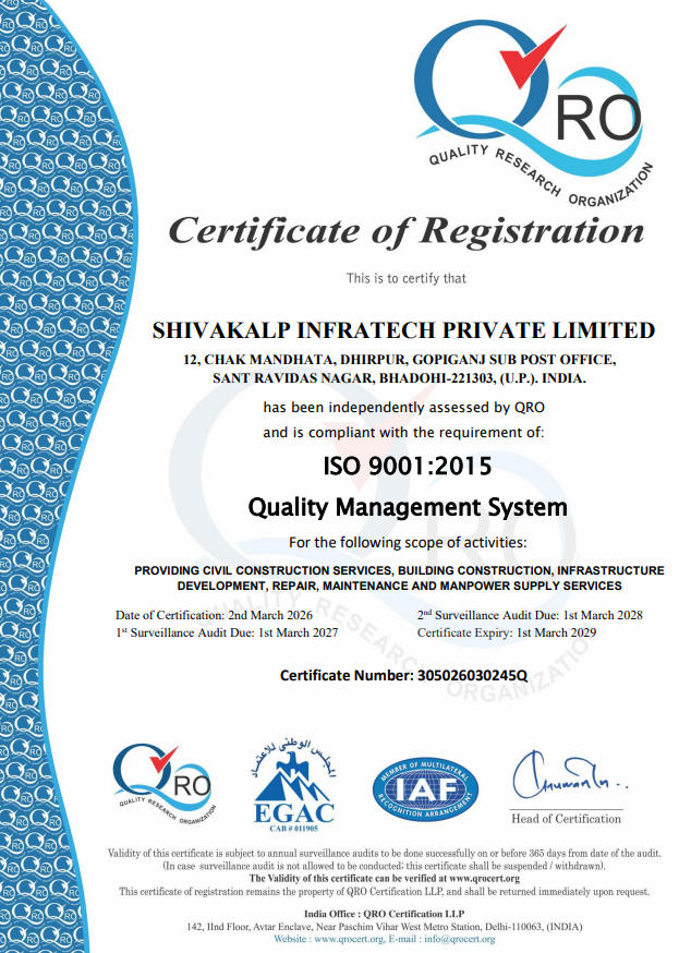 ISO 9001:2015 - Shivakalp Infratech