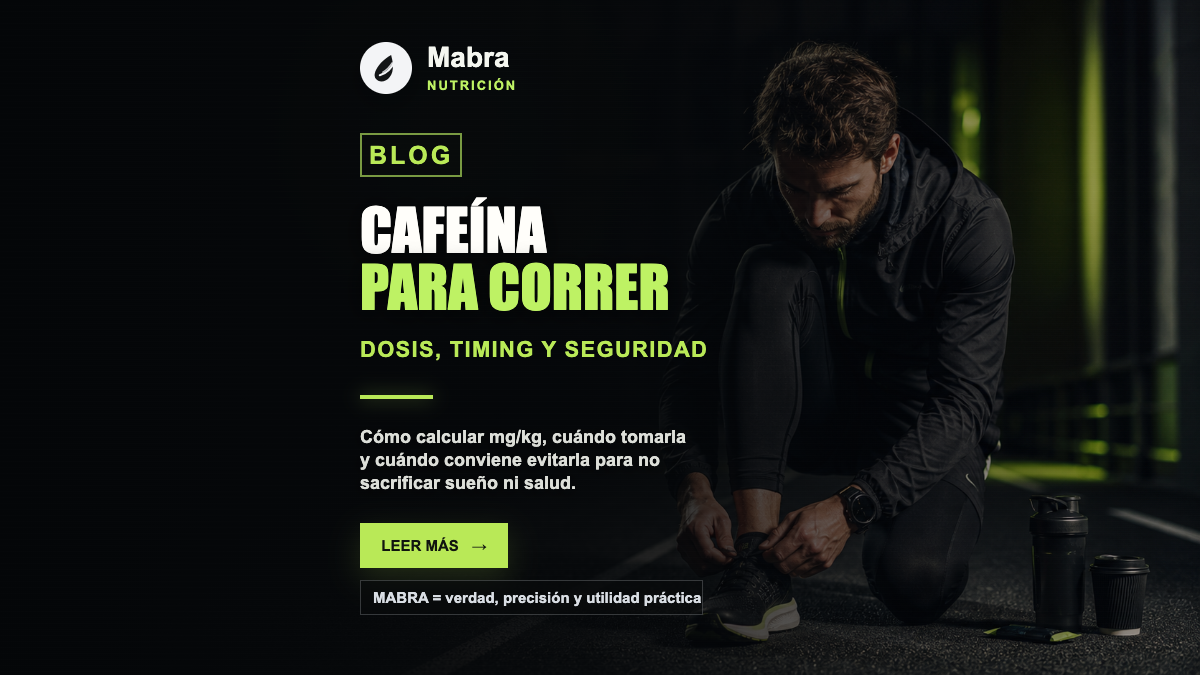 Cafeína para correr: dosis, cuándo tomarla y seguridad
