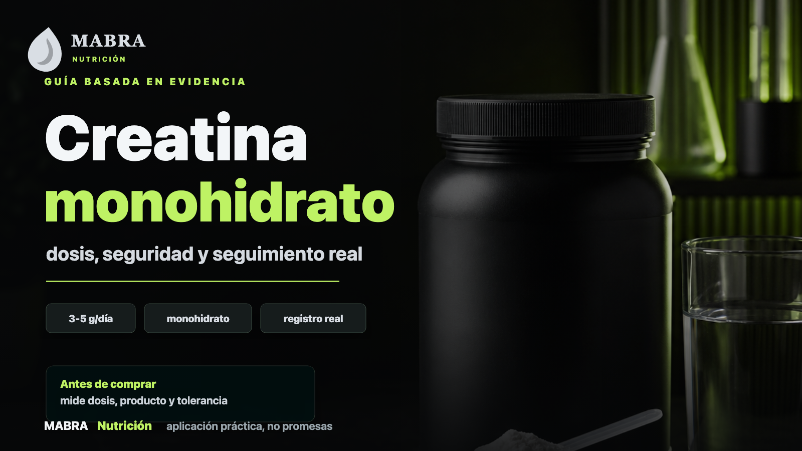 Creatina monohidrato para fuerza, hipertrofia y potencia