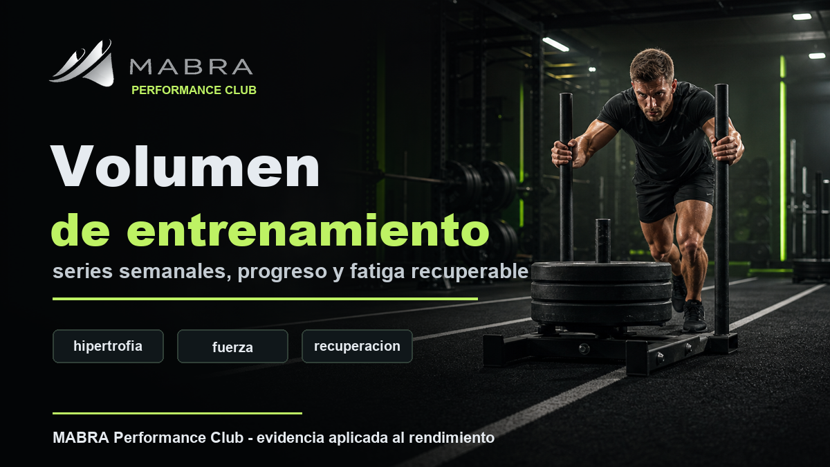 Volumen de entrenamiento: series semanales para hipertrofia y fuerza