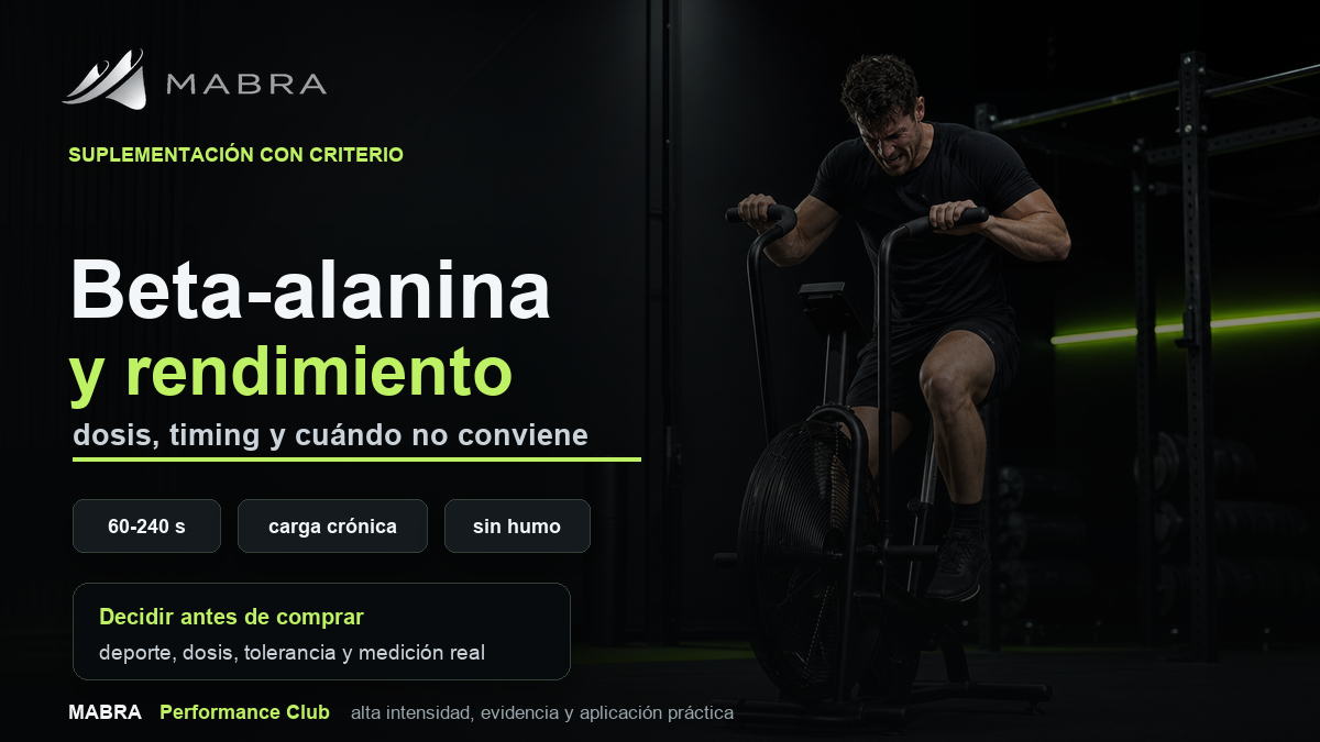 Beta-alanina y rendimiento deportivo: dosis, timing y cuándo usarla