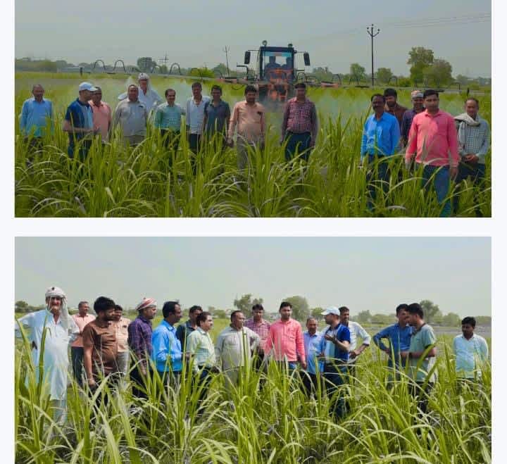 वेव इंडस्ट्रीज प्राइवेट लिमिटेड समूह की बुलंदशहर इकाई द्वारा गन्ना फसल की सुरक्षा और उत्पादकता बढ़ाने के उद्देश्य से शक्तिमान कम्पनी का प्रोटेक्टर 600 बूम स्प्रेयर का उद्घाटन