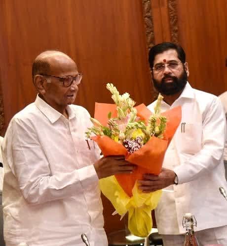 Sharad Pawar meets Maharashtra CM Eknath Shinde; discusses issues related to sugar sector and others