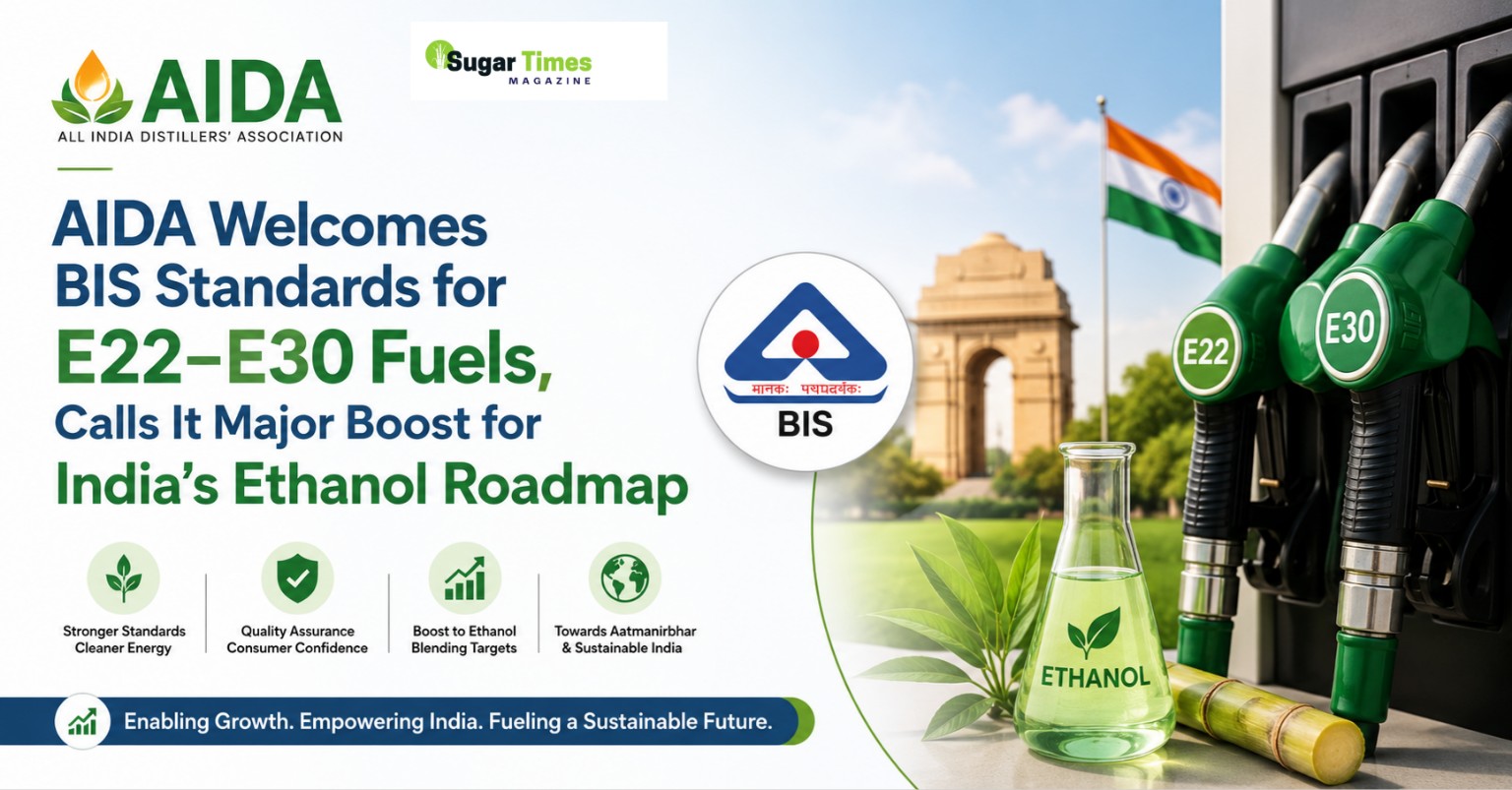 AIDA Welcomes BIS Standards for E22–E30 Fuels, Calls It Major Boost for India’s Ethanol Roadmap