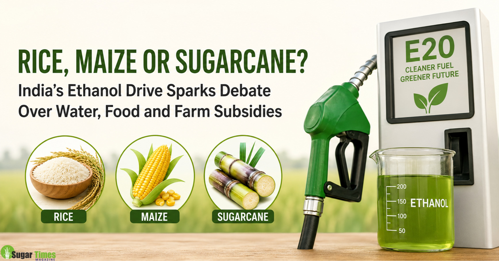 Rice, Maize or Sugarcane?