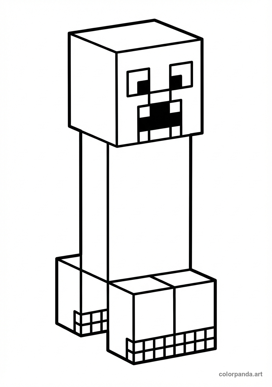 Minecraft Creeper: Printable Coloring Page