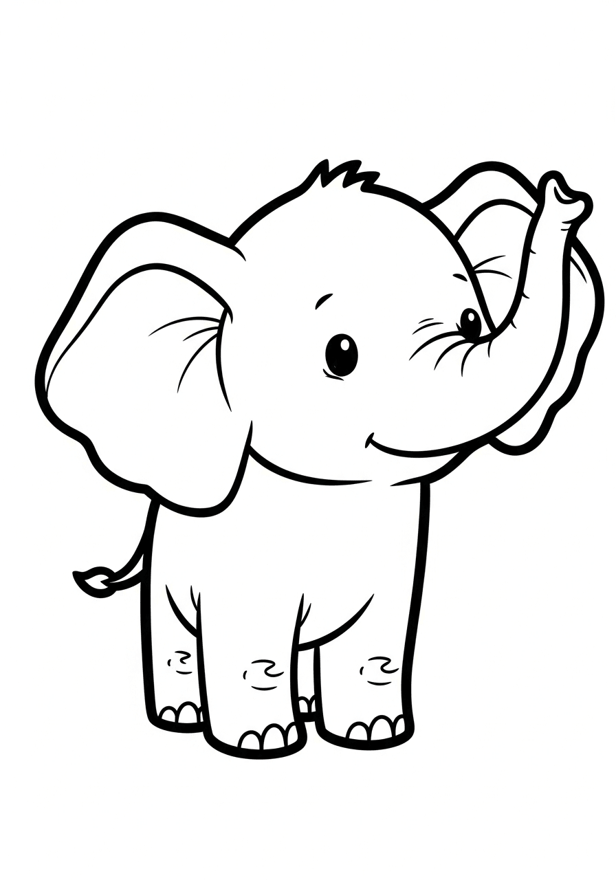 Cute Elephant Coloring Fun