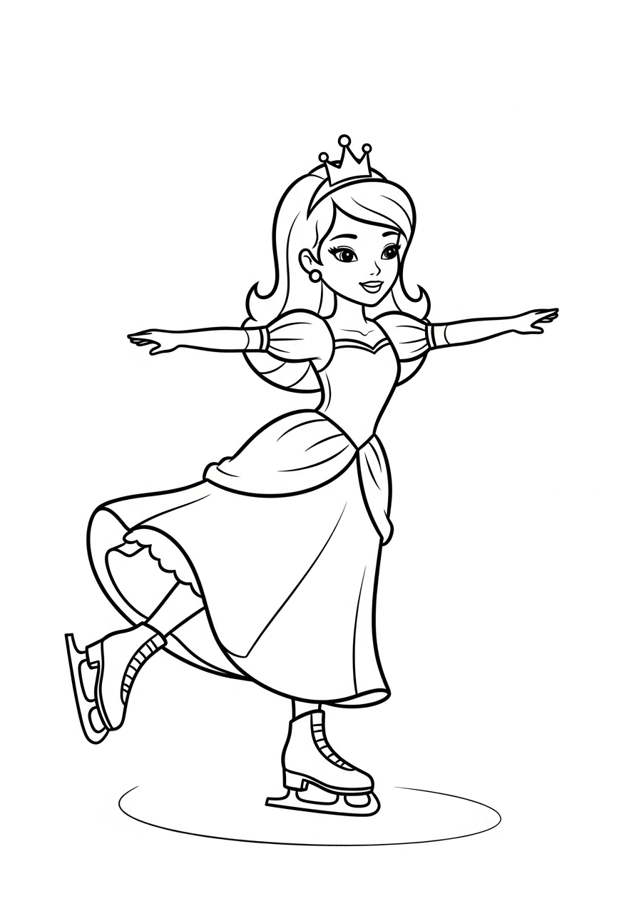 A princess ice skating