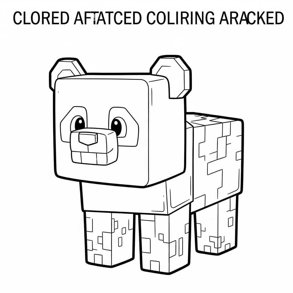 A panda in Minecraft