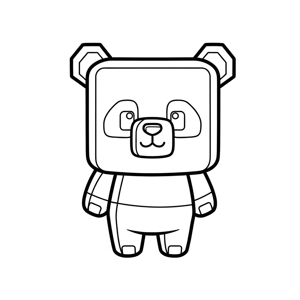 A panda in Minecraft